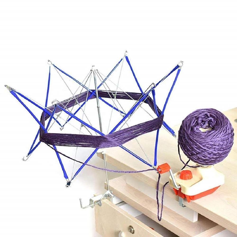 Umbrella Yarn Swift Hand Operated Ball Winder Holder Machine Metal Hank Yarn Knitting Tool