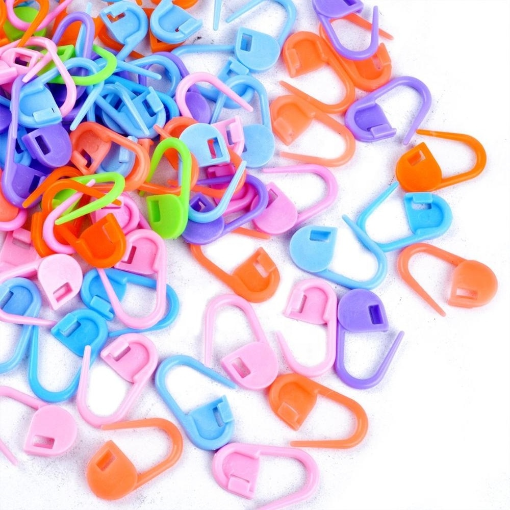 1000Pcs Mix Color Crochet Locking Stitch Markers Stitch Needle Clip Knitting Crochet Markers