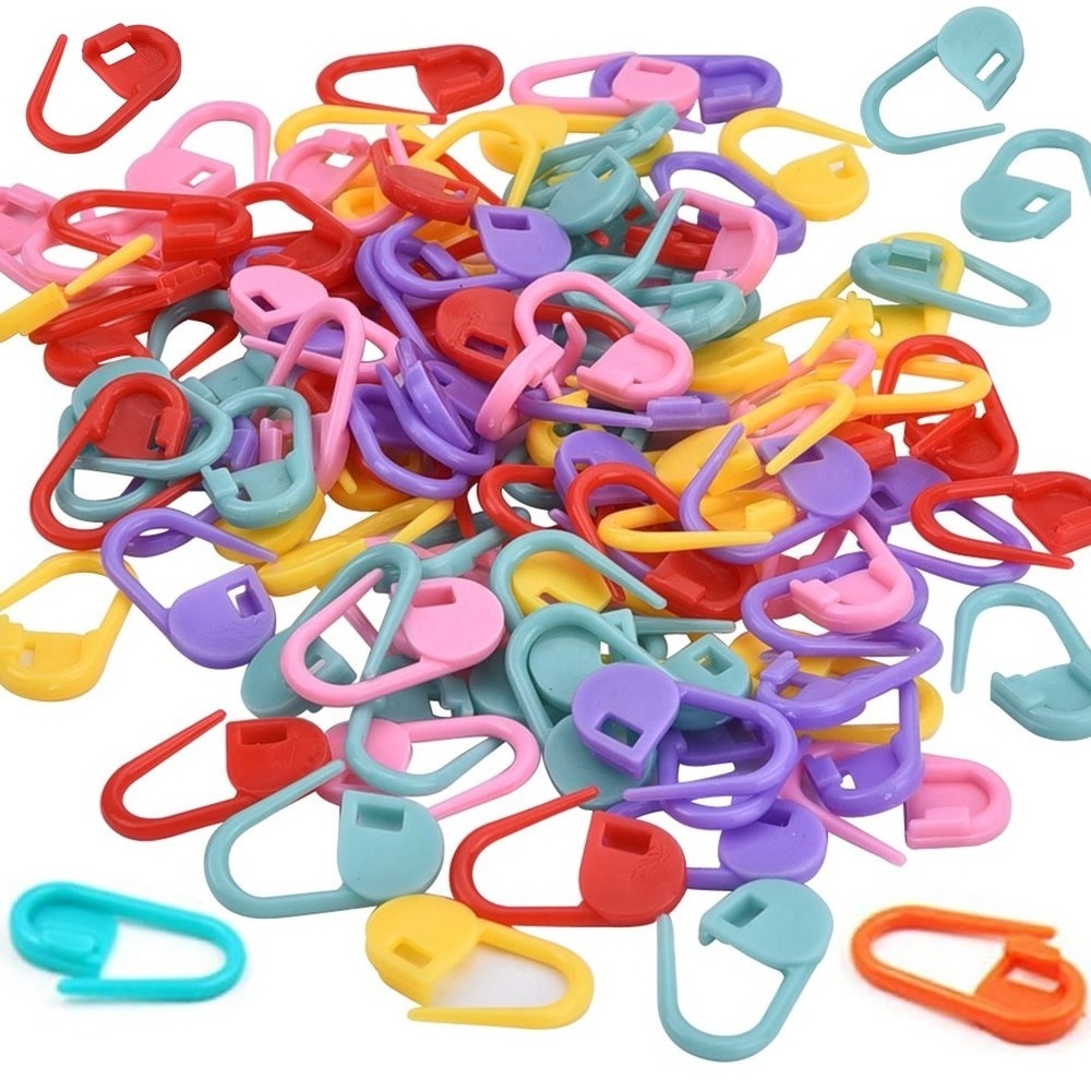 1000Pcs Mix Color Crochet Locking Stitch Markers Stitch Needle Clip Knitting Crochet Markers