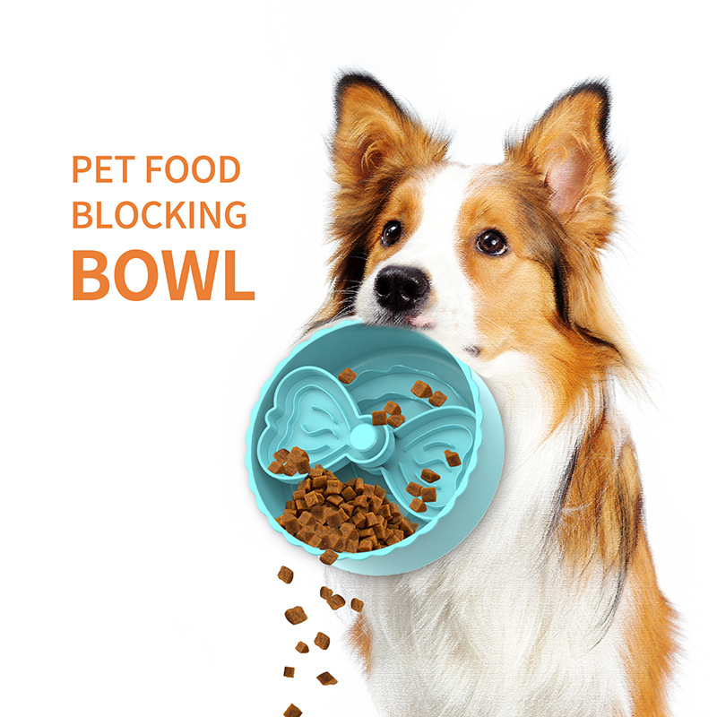 2024 Slow Feeder Dog Bowl Anti-Slip Healthy Eating Interactive Dog Slow Food Feeding Pet Bowl