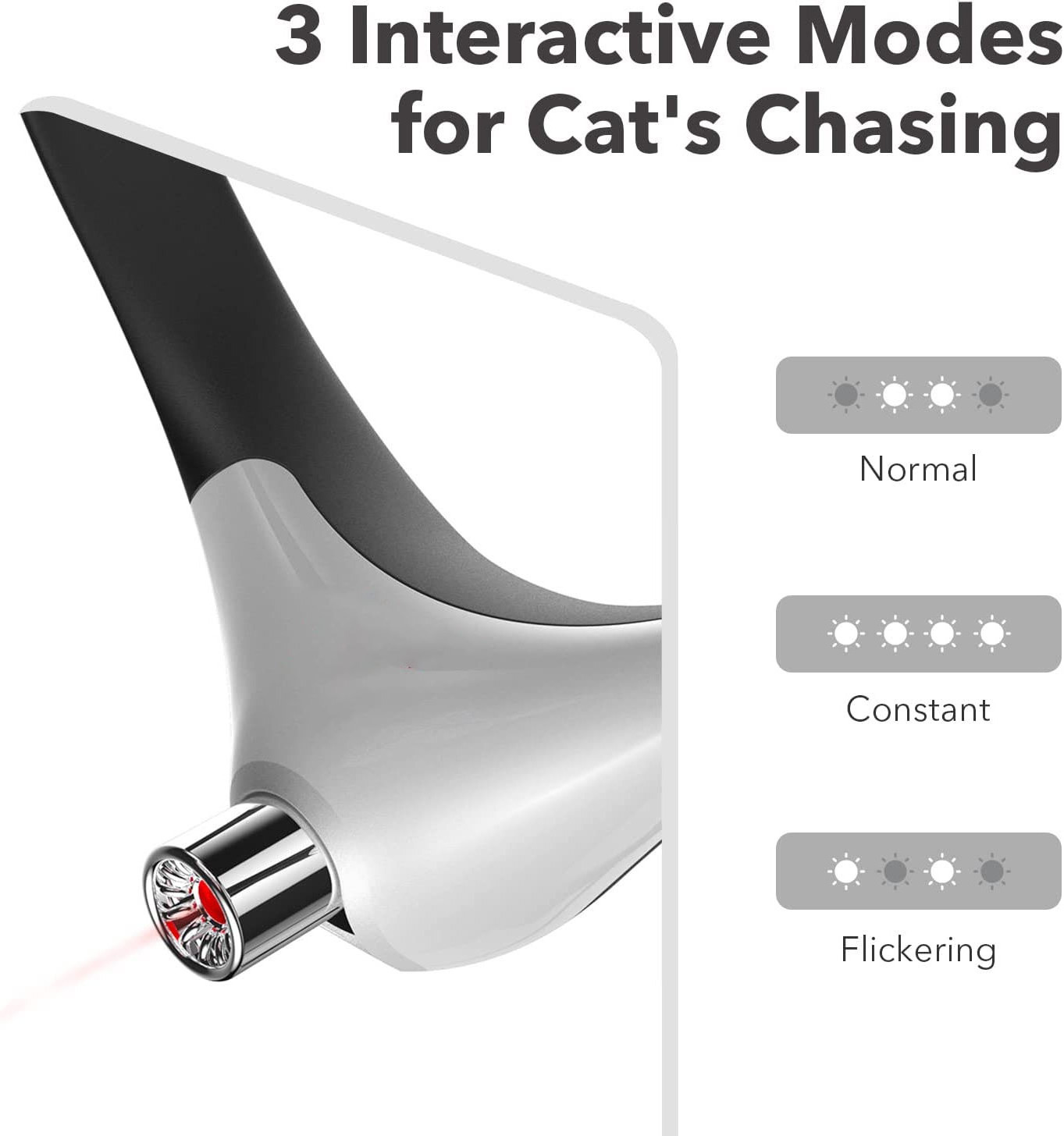 Amazon New USB Rechargeable Wearable Laser Collar Cat Toy Led Light Interactive Toy Laser Toy