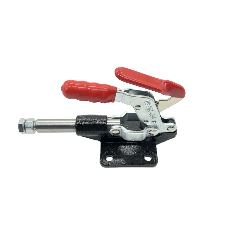 Haoshou HS-304-CMT Steel Heavy duty Push pull Plunger Straight line clamp with toggle lock used on Tension devices