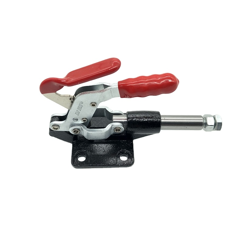 Haoshou HS-304-CMT Steel Heavy duty Push pull Plunger Straight line clamp with toggle lock used on Tension devices