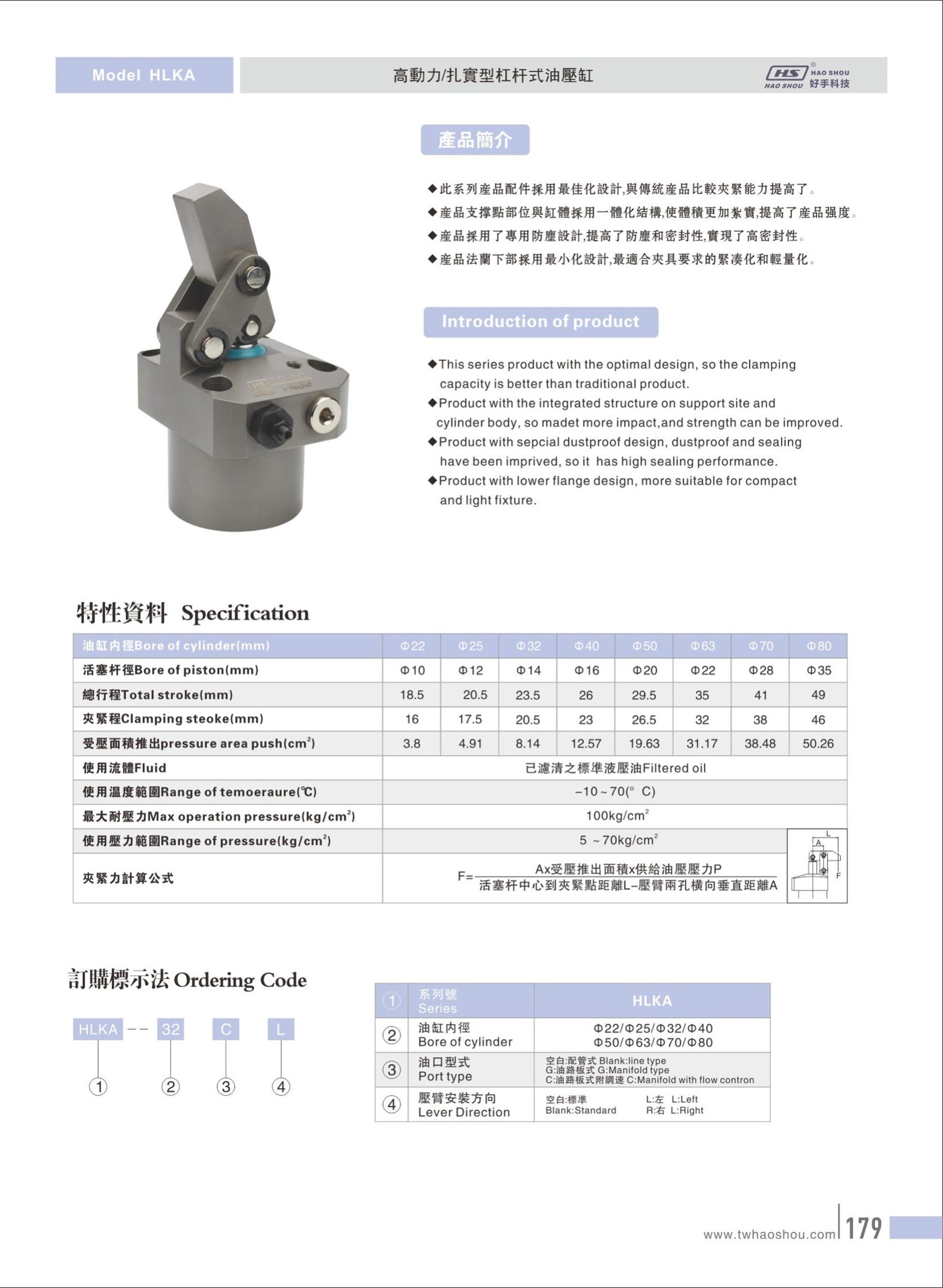 HLKA-40CL (Pascal CLU) China Carbon steel Hydraulic Leverage Clamp used on machinery Automobiles and Jig assemblies