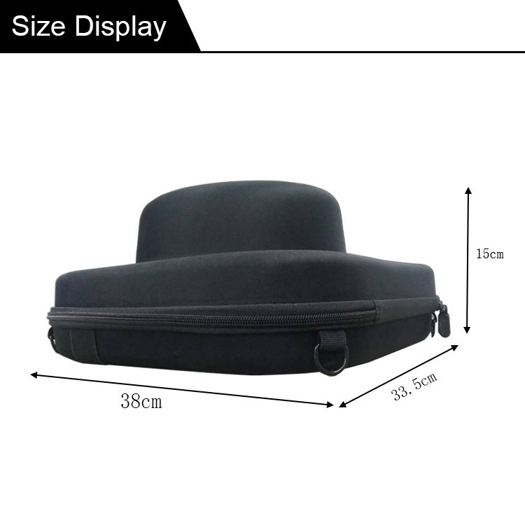 Custom Protective Eva Travel Carrying Baseball Cap Case Carrier Storage Hat Carrier Case Travel Fedora Hat Case Carrier Box