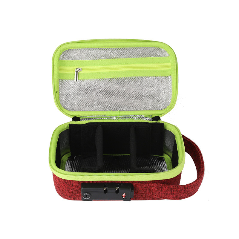 Carbon Lined Lockable Odor Proof Bag Stash Case Box Smell Proof Eva Case Waterproof Storage Small Smell Proof Travel Case Box