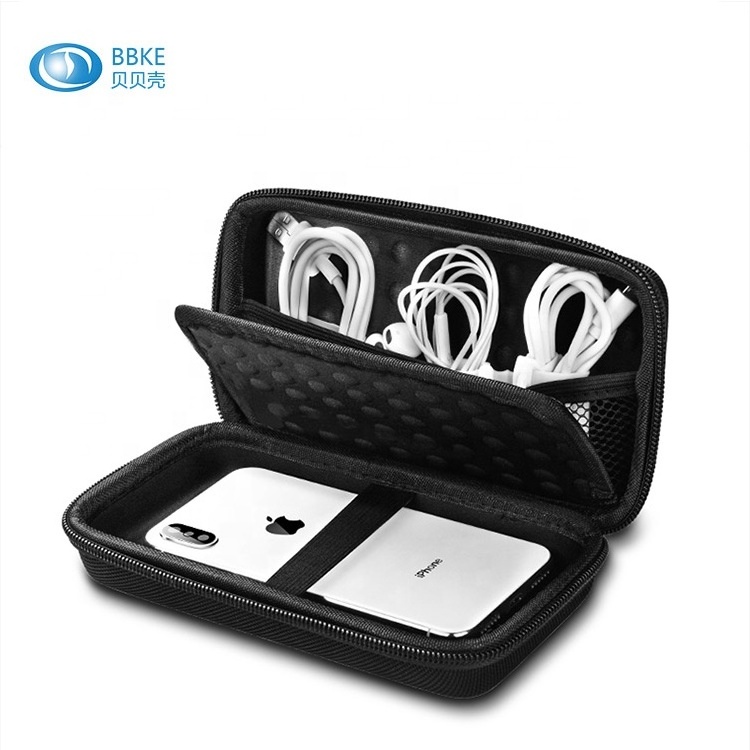 Custom High Quality Hard Mobile Accessory EVA Organizer Storage Bag Case, Portable Mobile Phone Charger EVA Organizer