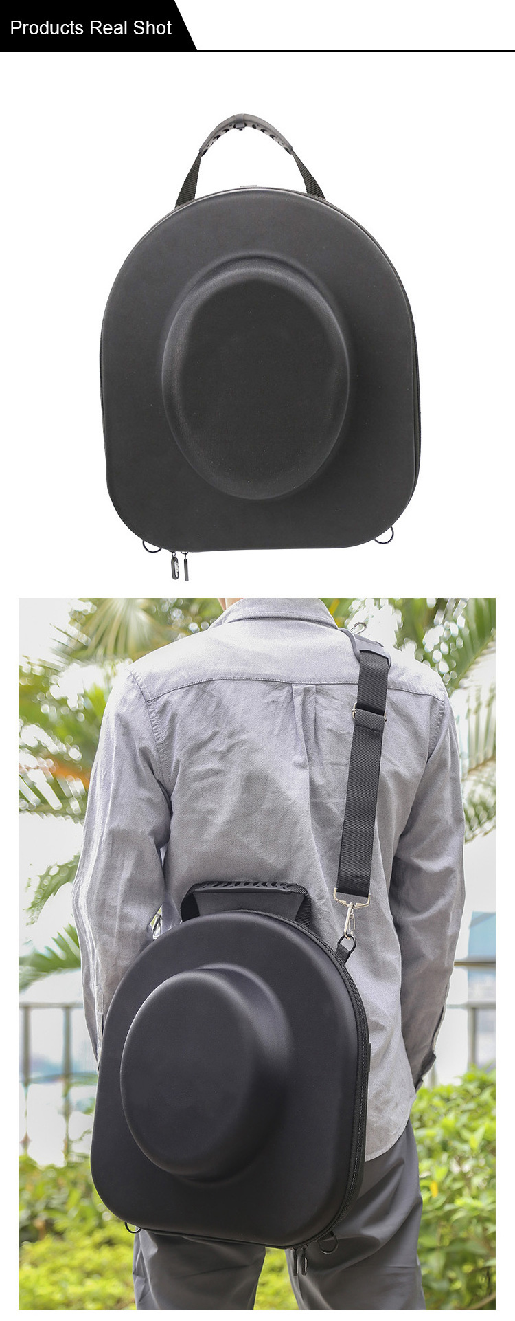 Custom Protective Eva Travel Carrying Baseball Cap Case Carrier Storage Hat Carrier Case Travel Fedora Hat Case Carrier Box