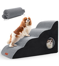 Dog Stairs for High Bed, 30 in Height 6 Steps Soft Foam Spliced Dog Steps for Bed, Non-Slip Sturdy Pet Stairs