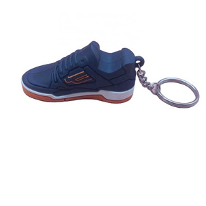 3D sneaker key chain Pendant mini basketball shoe model soft plastic decoration gift keychain