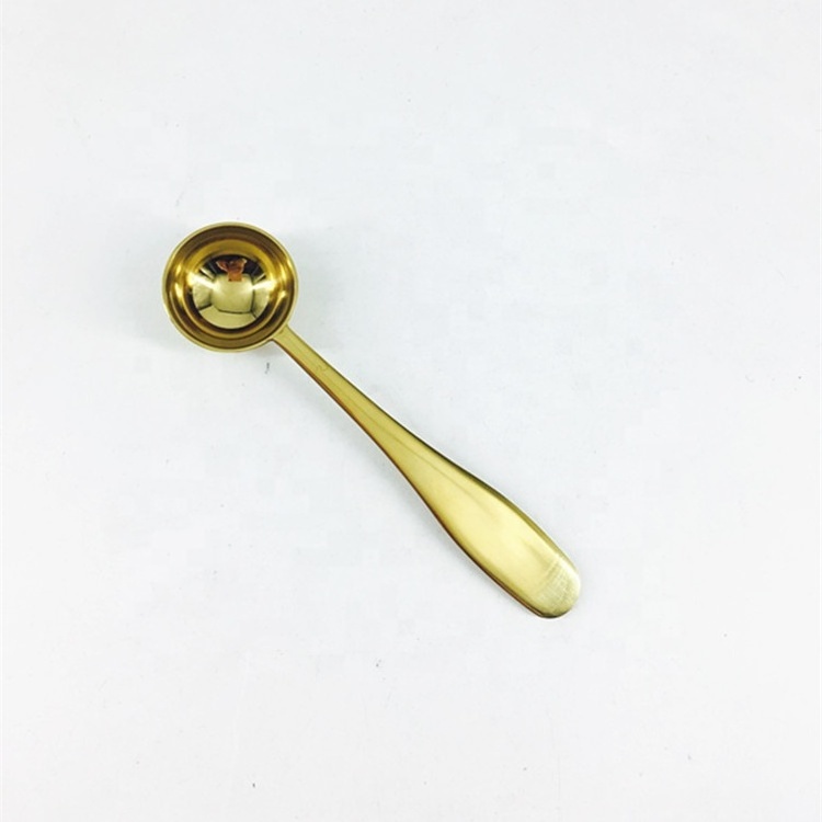 HARD Wholesale OEM Custom Stainless Steel Matcha Spoon 7.5ml Teaspoon Coffee Tea Scoop Long Handle Spoon Gold Tea Spoon