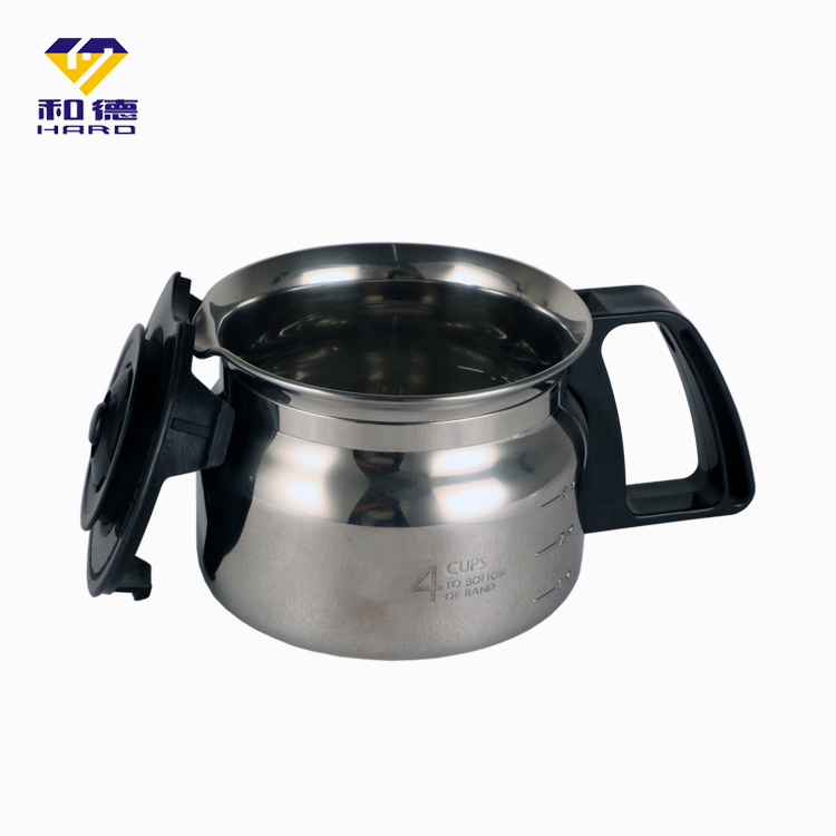 Discount Food grade stainless steel 4 cups coffee pot for coffee maker outdoor camping