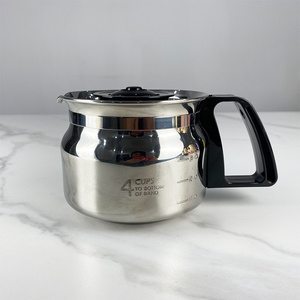 Food grade stainless steel 304 silver  1L coffee pot for coffee maker