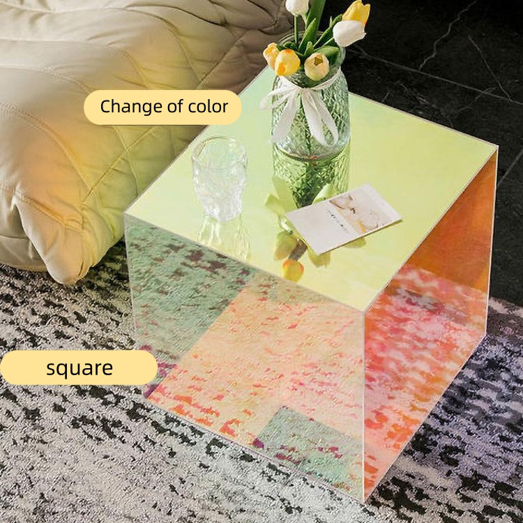 FURNITURE Designers unique acrylic coffee table acrylic side end table for living room luxury checkerboard cube decorate