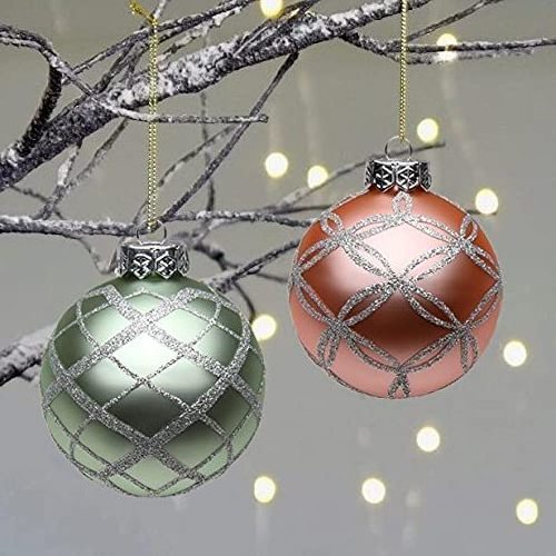 Factory Direct Sale Mini Christmas Hanging Tree Balls Decoration Glass Ornaments Bulk Balls Set Christmas Ball With Snow