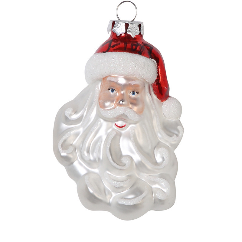 Wholesale Pendant Glass Christmas Tree Ornaments Santa Claus Hanging Christmas Snowman For Christmas Decoration Glass Figures