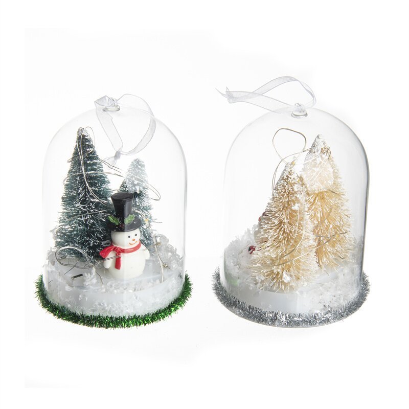 Hot Selling Artificial Decorative Christmas Tree Clear Transparent Display Glass Dome With Base For Decoration