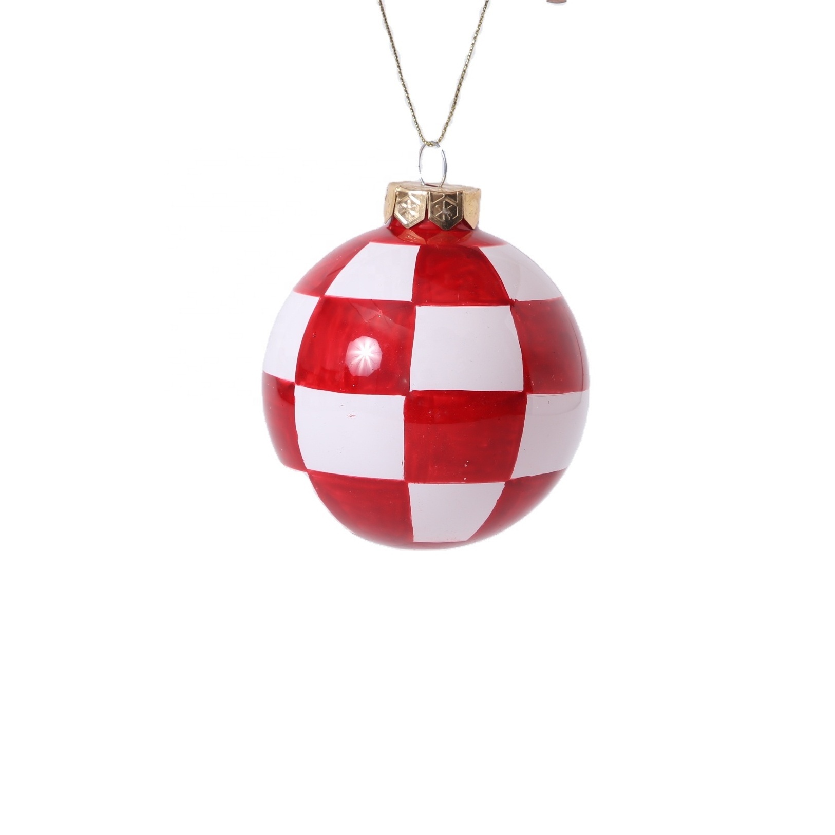 Custom Logo Christmas Hanging Balls Decoration Room Garden Small Christmas Ornaments Glass Ball