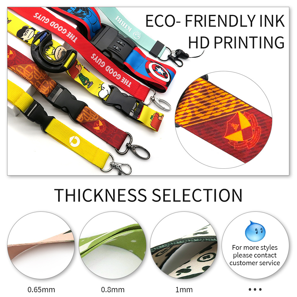 Hot Sale Environmental Sublimation Custom Keychain Lanyard With Logo Custom