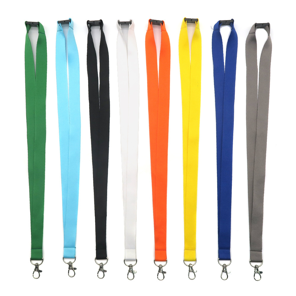 20mm custom promotional lanyard without logo printing keychain colorful cotton ribbon design plain sublimation lanyard