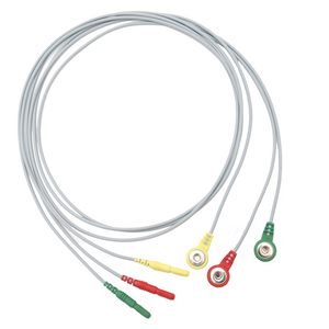 Manufacturer OEM Cable Assembly 4.0mm colorful button snap to 2.0 Female electrode Cable din ekg emg eeg lead Wire