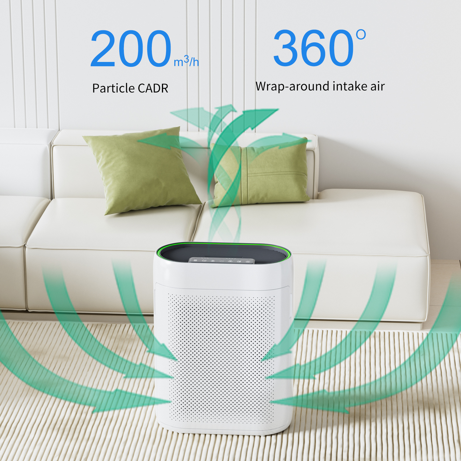 Household Desktop Air Purifier with Pm2.5 Removal and Formaldehyde Removal  and Purification