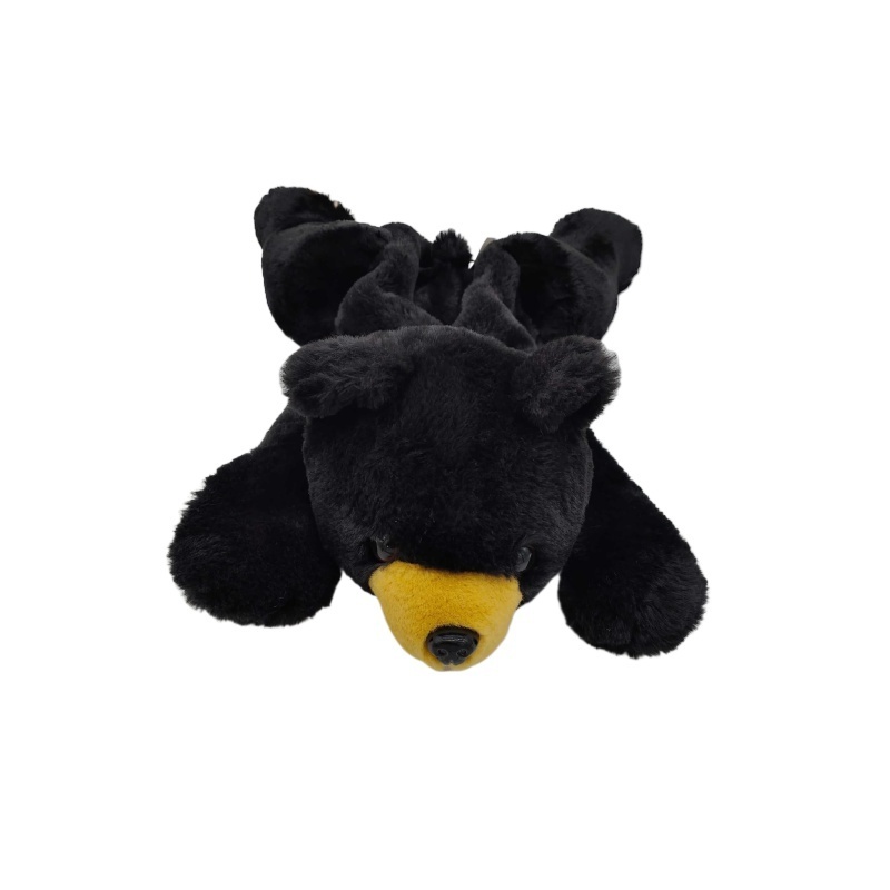 Hot Sale Stuffed Animal Toys Oem Big Huge Squeezable Stuffed Plush Toy Stuffed Animals Plush Toys Black Bear Zipper