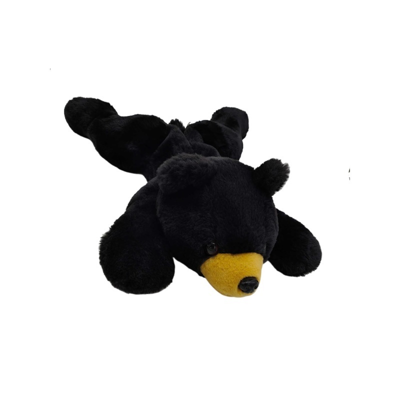 Hot Sale Stuffed Animal Toys Oem Big Huge Squeezable Stuffed Plush Toy Stuffed Animals Plush Toys Black Bear Zipper