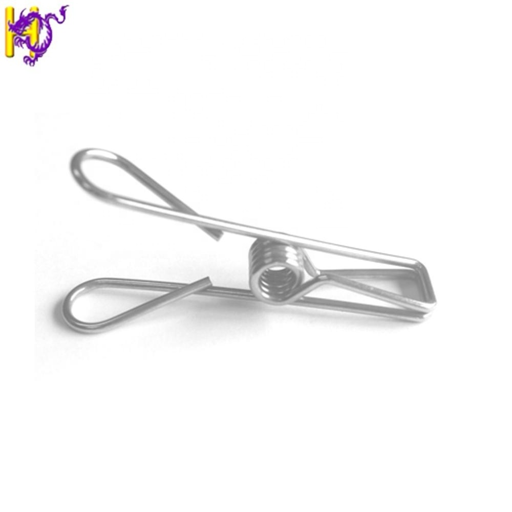 OEM custom stainless steel torsion spring clip/U shaped clothes pin spring