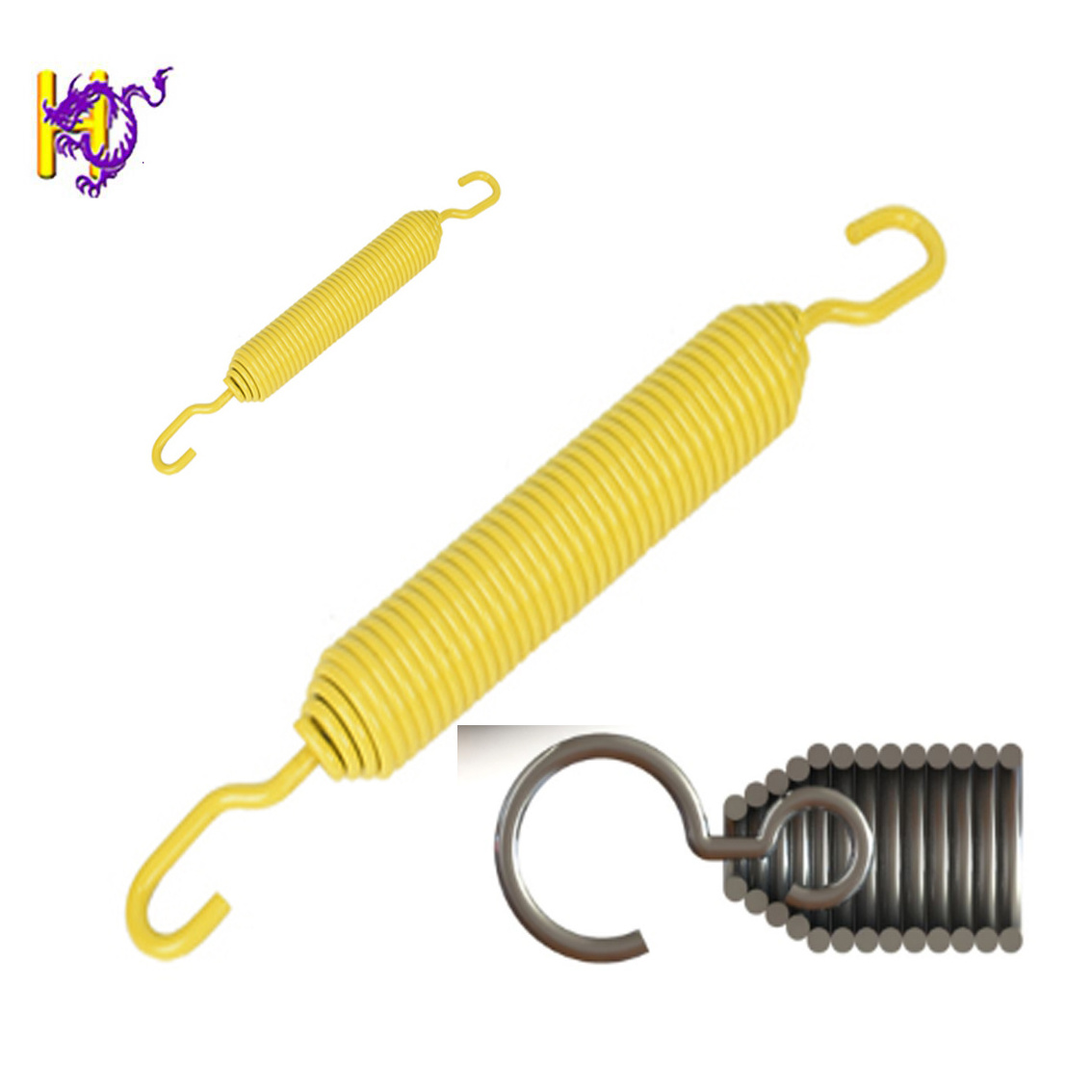 HEZHI 65Mn Phosphating Heavy Duty Brake Spring With Double Hooks For Trucks Barrier Gate Spring