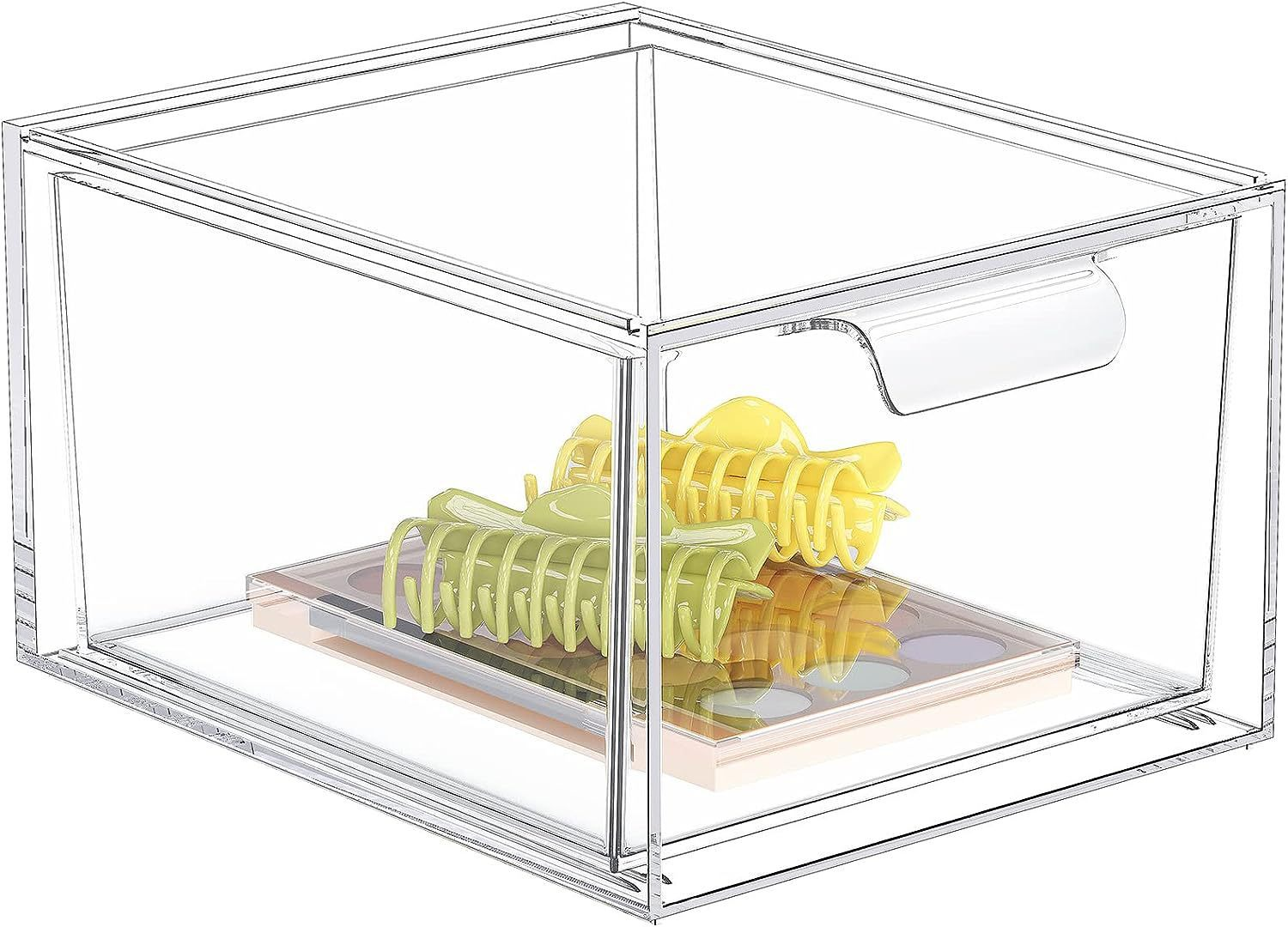 Acrylic Boxes Acrylic Display Nesting Cubes 5 Sided Display Stand Shelf For Cosmetics Food Collectibles Custom Display Risers