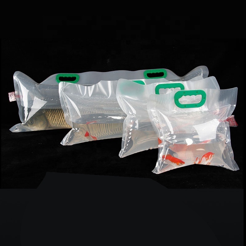 Fish Bag With Handle Plastic Shipping Bag Aquarium Clear Transportation For Live Fish Packaging Inflatable Oxygen Bag