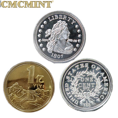 Gold Silver Collection Coin Challenge Collectables Custom Coins