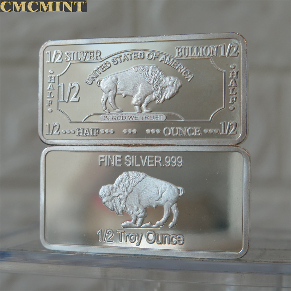 Silver Paperweight German Mint 1 Troy Ounce Buffalo German Silver Bullion Bar Coins Collection