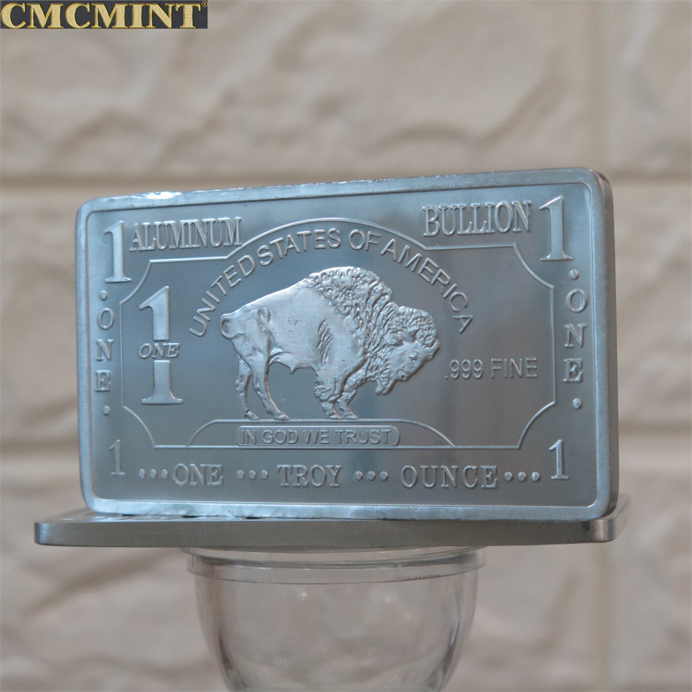 Silver Paperweight German Mint 1 Troy Ounce Buffalo German Silver Bullion Bar Coins Collection