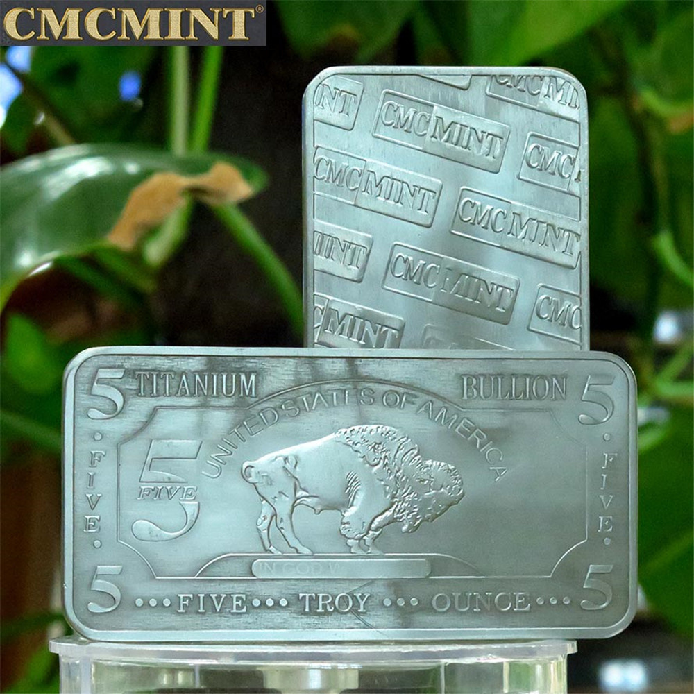 Sale  Custom Souvenir Coin 5Oz Titanium Buffalo Bar Coin Stamping Machine