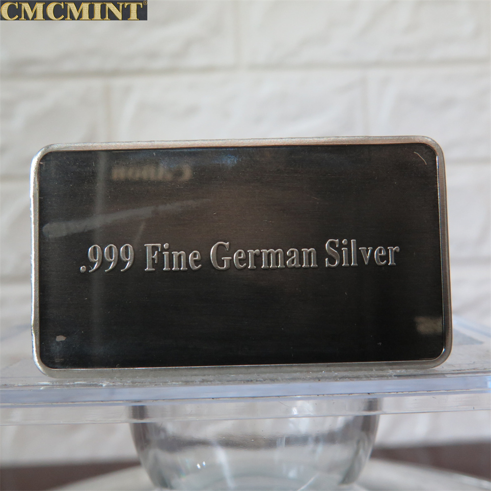 Silver Paperweight German Mint 1 Troy Ounce Buffalo German Silver Bullion Bar Coins Collection