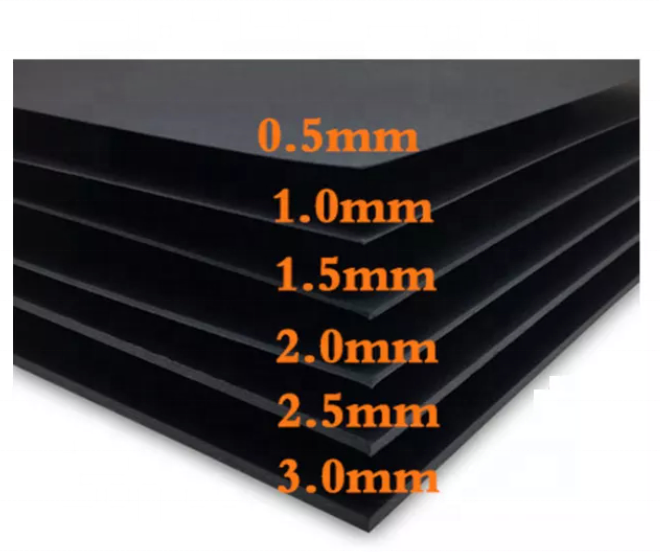 Chinese Best Quality 300 Gsm 4mm Thick Black Paper Board