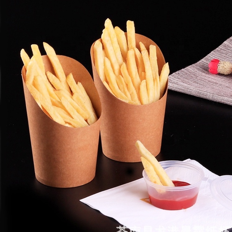 Skew Kraft Cups French Fries Disposable Egg Cups  Ice Cream Cups Fried Chicken Cartons