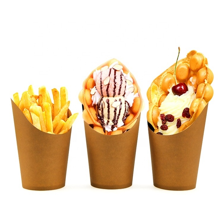 Skew Kraft Cups French Fries Disposable Egg Cups  Ice Cream Cups Fried Chicken Cartons