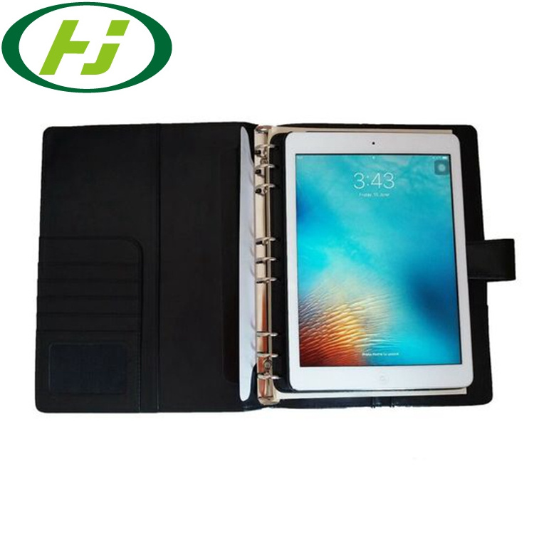 Custom LOGO Medium Size Executive PU Leather Padfolio Folder Portfolio For Conference