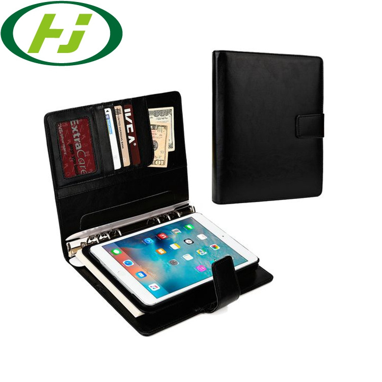 Custom LOGO Medium Size Executive PU Leather Padfolio Folder Portfolio For Conference