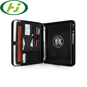 Custom LOGO Medium Size Executive PU Leather Padfolio Folder Portfolio For Conference