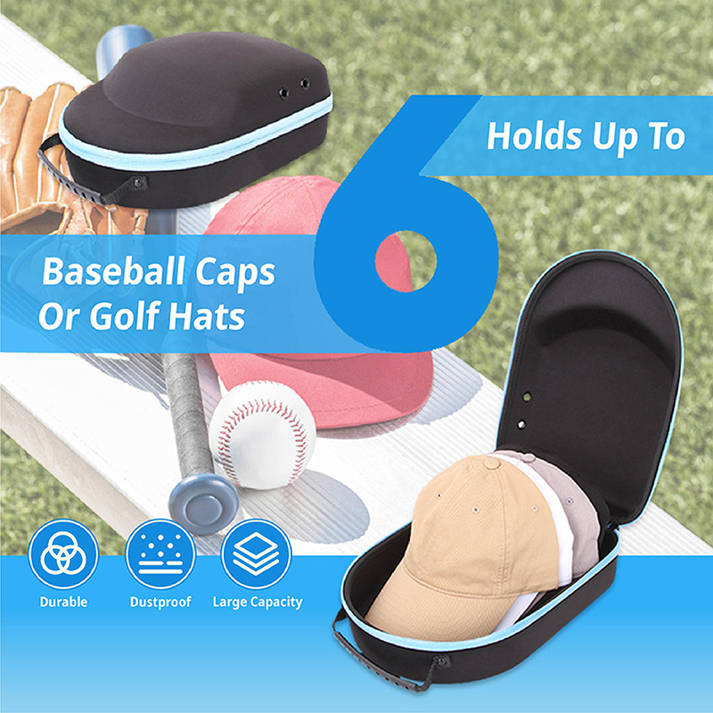 Custom Hard EVA Hat Travel Case Cap Carrier Travel Hat Organizer Sports Caps Bag EVA Hat Storage Case