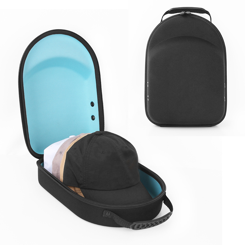 Custom Bag Eva Foam Hard Hat Carrier Case Portable Zipper Carry Travel Cap Bag For Baseball Cap Peaked Cap