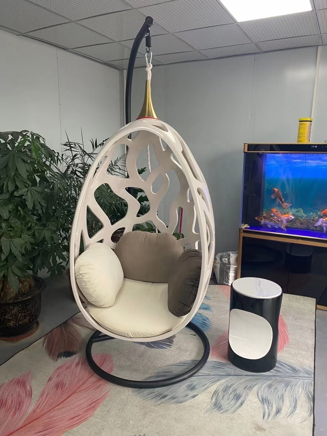 Fashion L V modern fashion indoor uk swing egg hammock swing chair large chair garden outdoor swing chair with stand