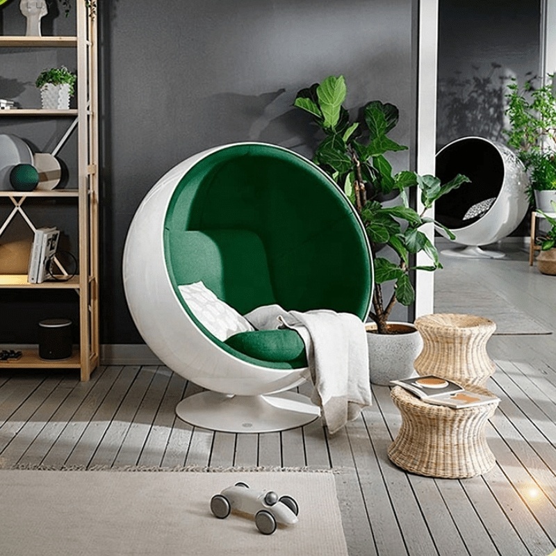 Direct Selling fiberglass pod chair nordic comfortable chair egg leisure accent globe shaped lounge chair