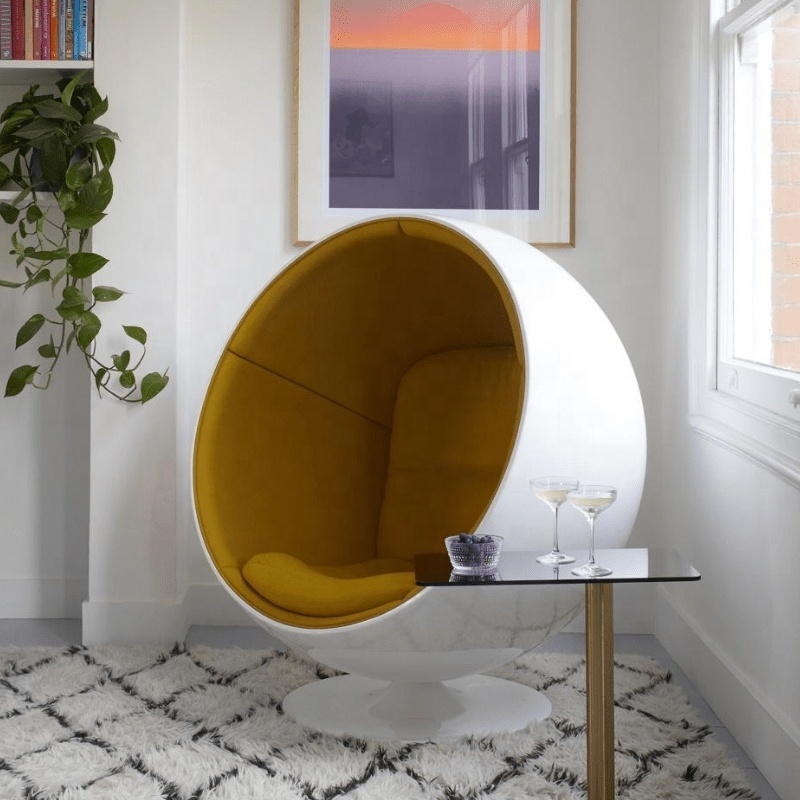 Direct Selling fiberglass pod chair nordic comfortable chair egg leisure accent globe shaped lounge chair