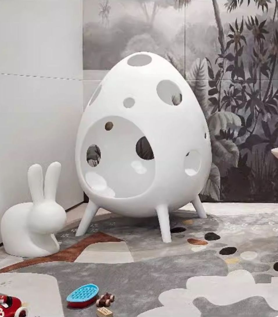 Creative cartoon design FRP Egg House children's playground fun too empty eggshell chair customization