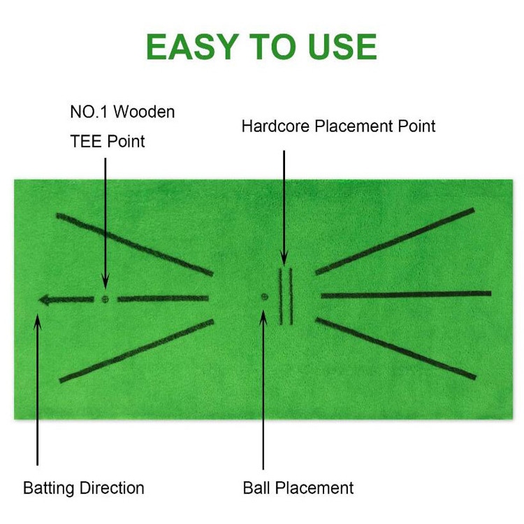 Hot Selling Golf Swing Hitting Mat Golf Training Mat For Swing Detection Batting